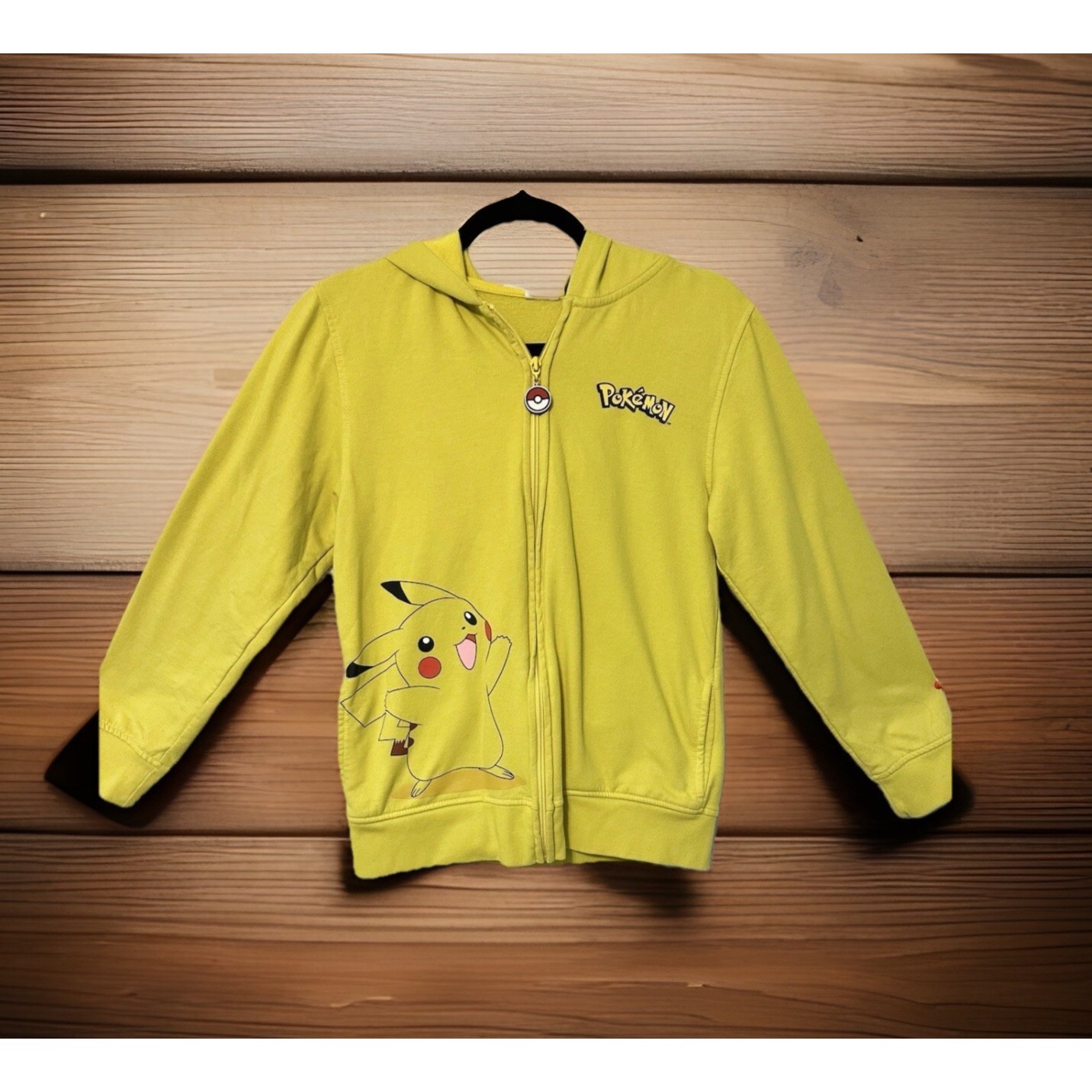 Pokemon Pikachu Hoodie With Ears Size Large Mad Engine